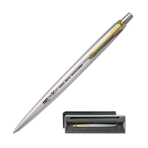 фото 24иас Ручка Parker «Jotter» в футляре с позолоченными деталями дизайна и лазерной гравировкой