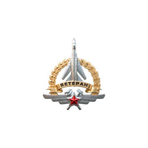 фото 5иас Знак "Ветеран ИАС ВВС России", латунь с серебрением